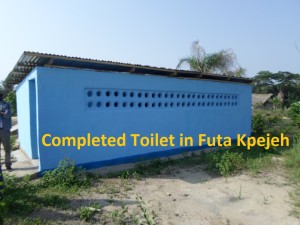 Completed toilet in Futa